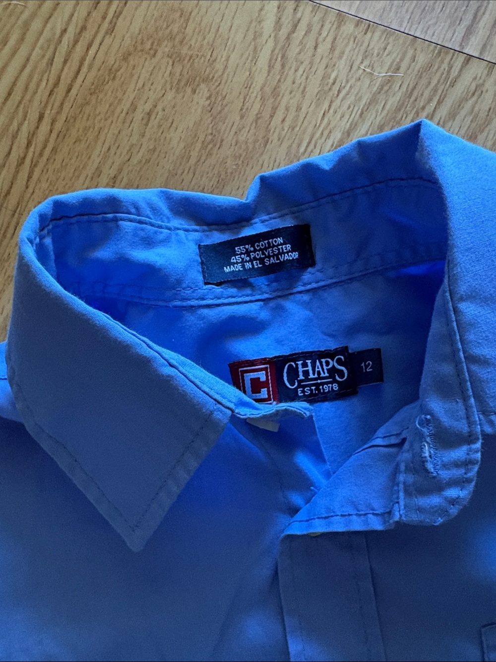 Chaps Boy’s Light Blue Button-Down Dress Shirt size 12